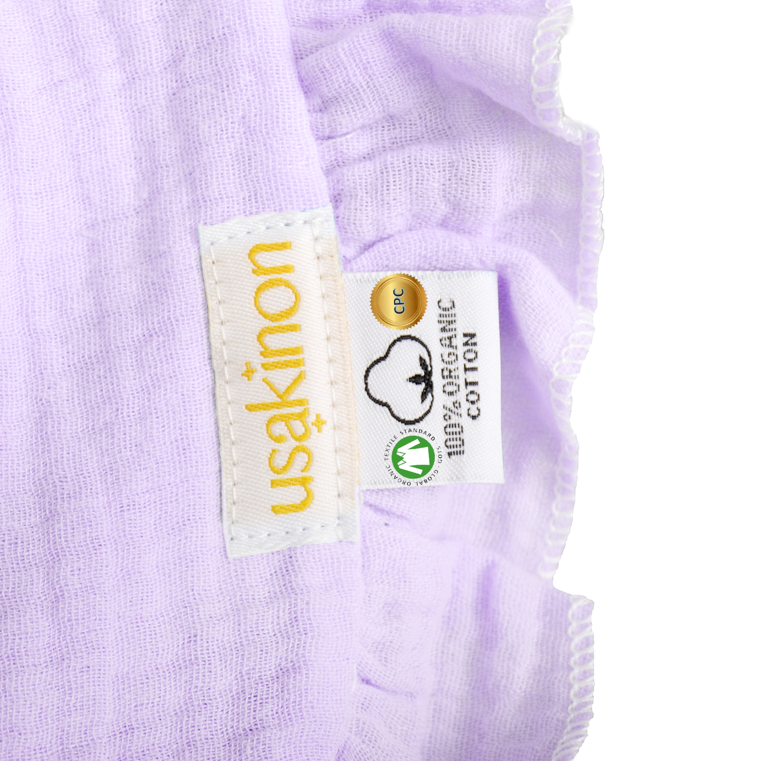 100% Organic Muslin Cotton Baby Bibs 2 Pack Front Closure CPC & COTS Safe image 4