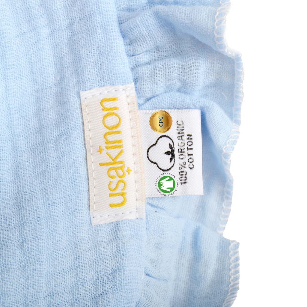 100% Organic Muslin Cotton Baby Bibs 2 Pack Front Closure CPC & COTS Safe image 8