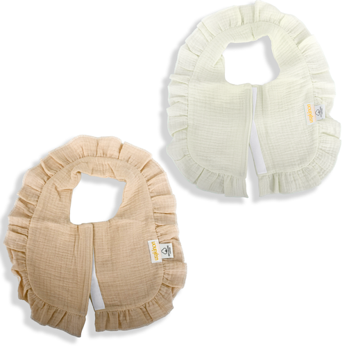 100% Organic Muslin Cotton Baby Bibs 2 Pack Front Closure CPC & COTS Safe image 2