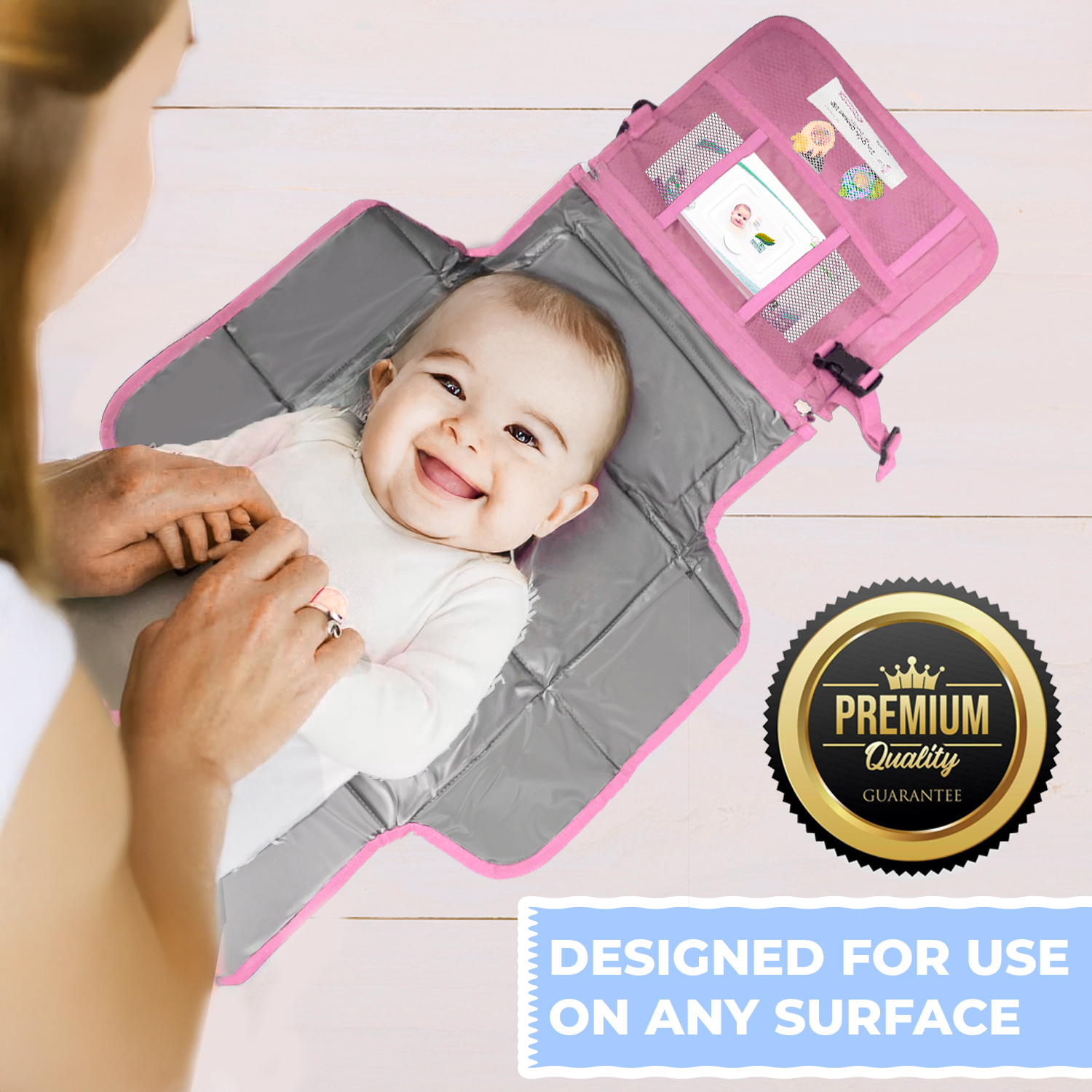 Portable Diaper Changing Pad - Newborn Essentials, CPC Certified, Trav image 5